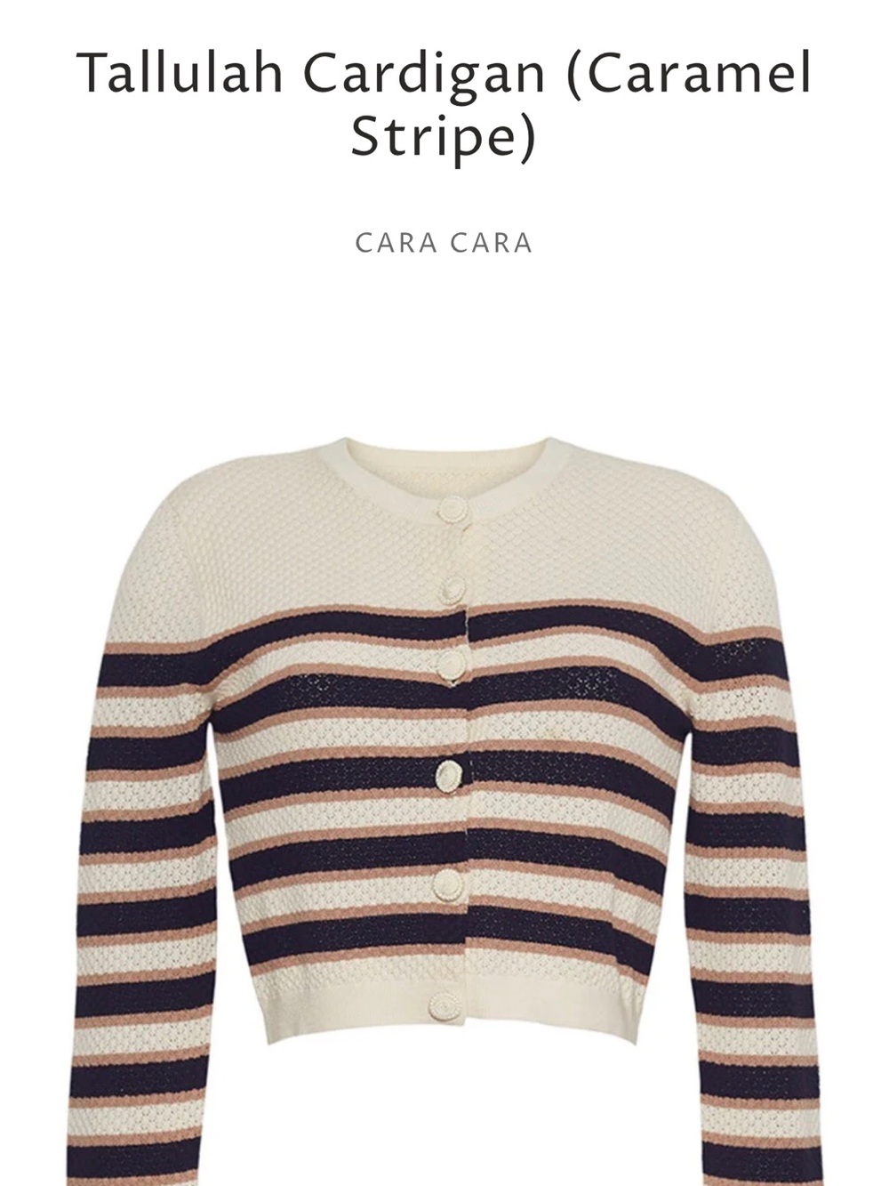 Striped Knit Sweater in Cream, Navy & Gold